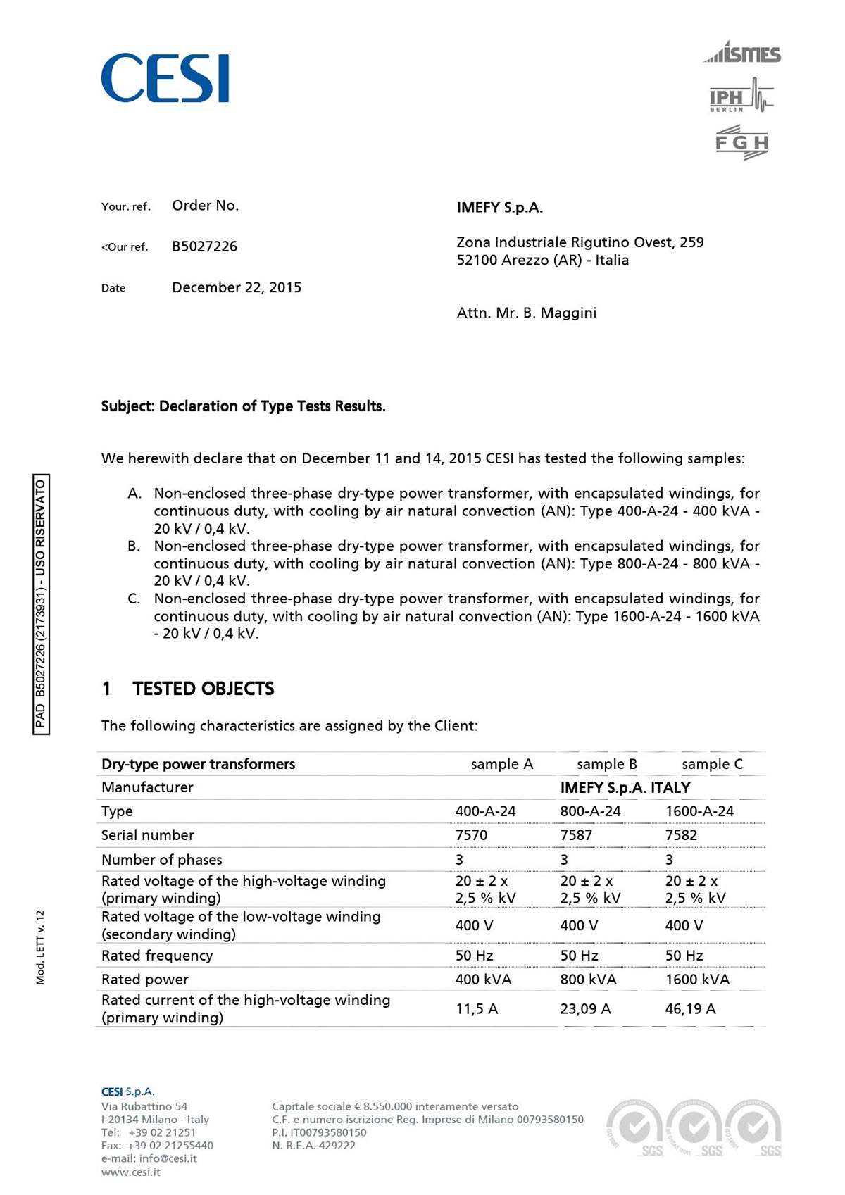Certificazione cesi
